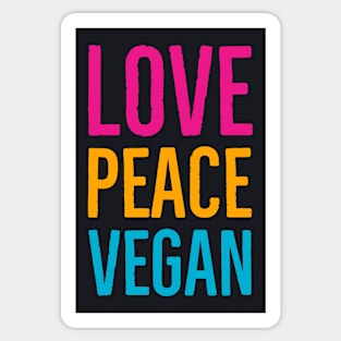 Love Peace Vegan Sticker